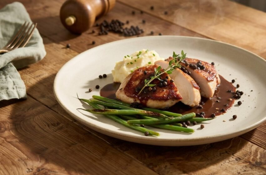 chicken-au-poivre-crea⁠my-pepperc‌orn-chic​ken-recipe