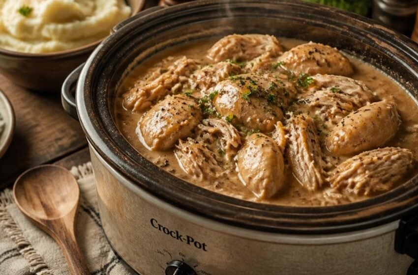 Crock Pot Chicken and Gravy (Easy, Creamy & Delicious)